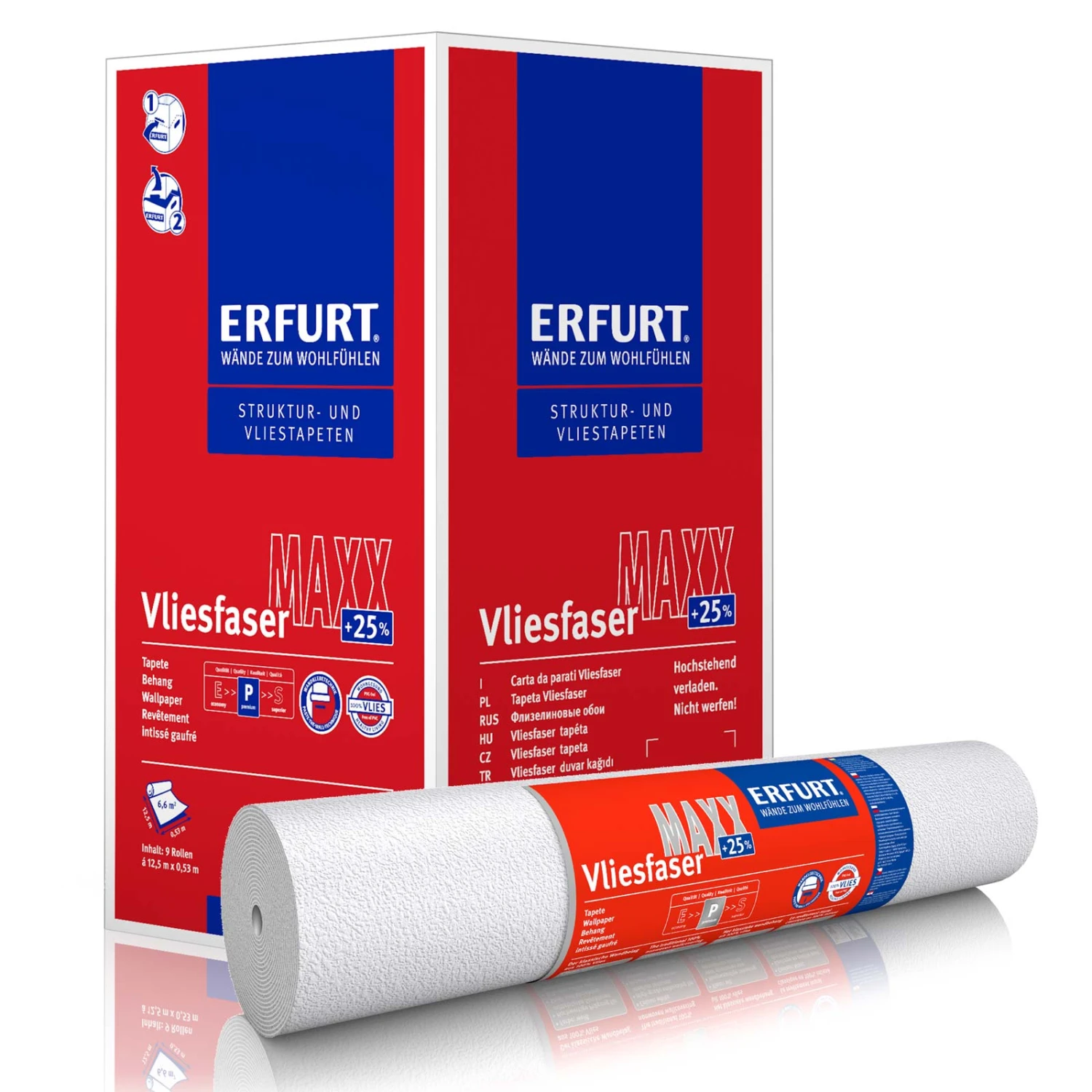 9 Rollen Erfurt Vliesfaser Maxx Beldam 226 Premium 59,63m² 1 9 Rollen Erfurt Vliesfaser Maxx Beldam 226 Premium 59,63m²