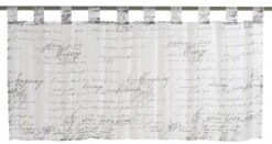 Scheibengardine Loveletter Schrift Schwarz Weiß 198695