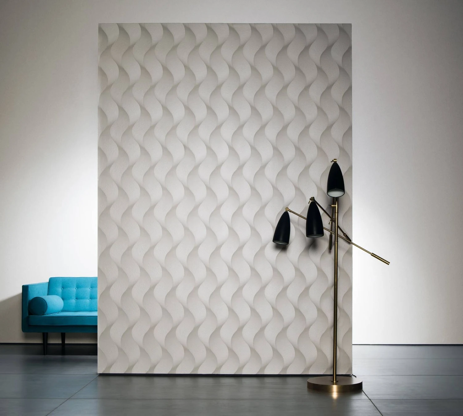 Colani Vliestapete Legend Welle 3D Silber Glanz 59810 2 Colani Vliestapete Legend Welle 3D Silber Glanz 59810 – Bild 2