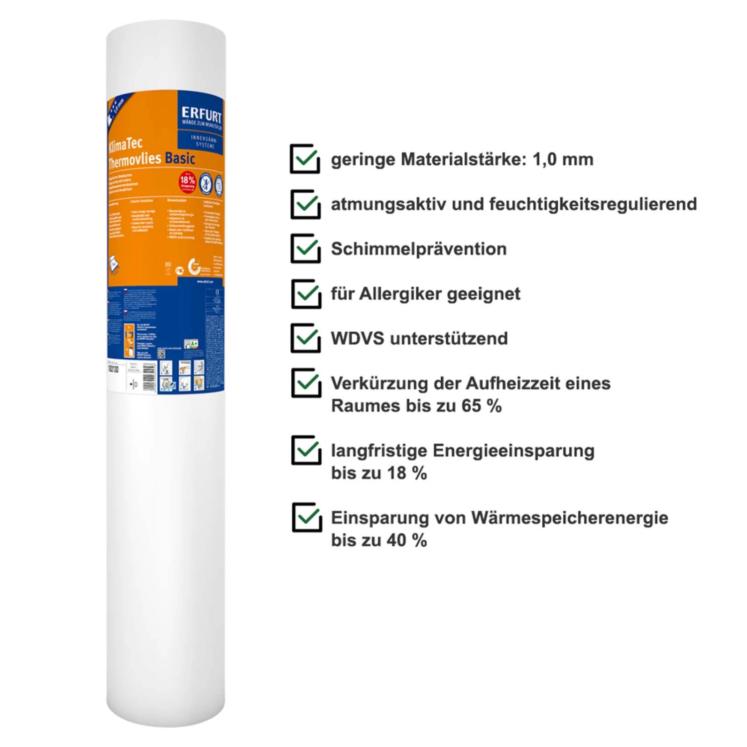 Erfurt KlimaTec Thermovlies Basic | 2 Rollen + Kleber 3 Erfurt KlimaTec Thermovlies Basic | 2 Rollen + Kleber – Bild 3