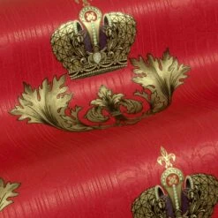 Glööckler Tapete Vlies Krone Barock Rot Glanz 54856 -A.S. Creation Verkäufe Harald Gloeoeckler Tapete Vlies Barock rot Metal 2