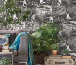 Kindertapete Sweet And Cool Skater Grau 10141-34 -A.S. Creation Verkäufe Kindertapete Sweet and Cool Skater Leichter Glitzer 63213855 7