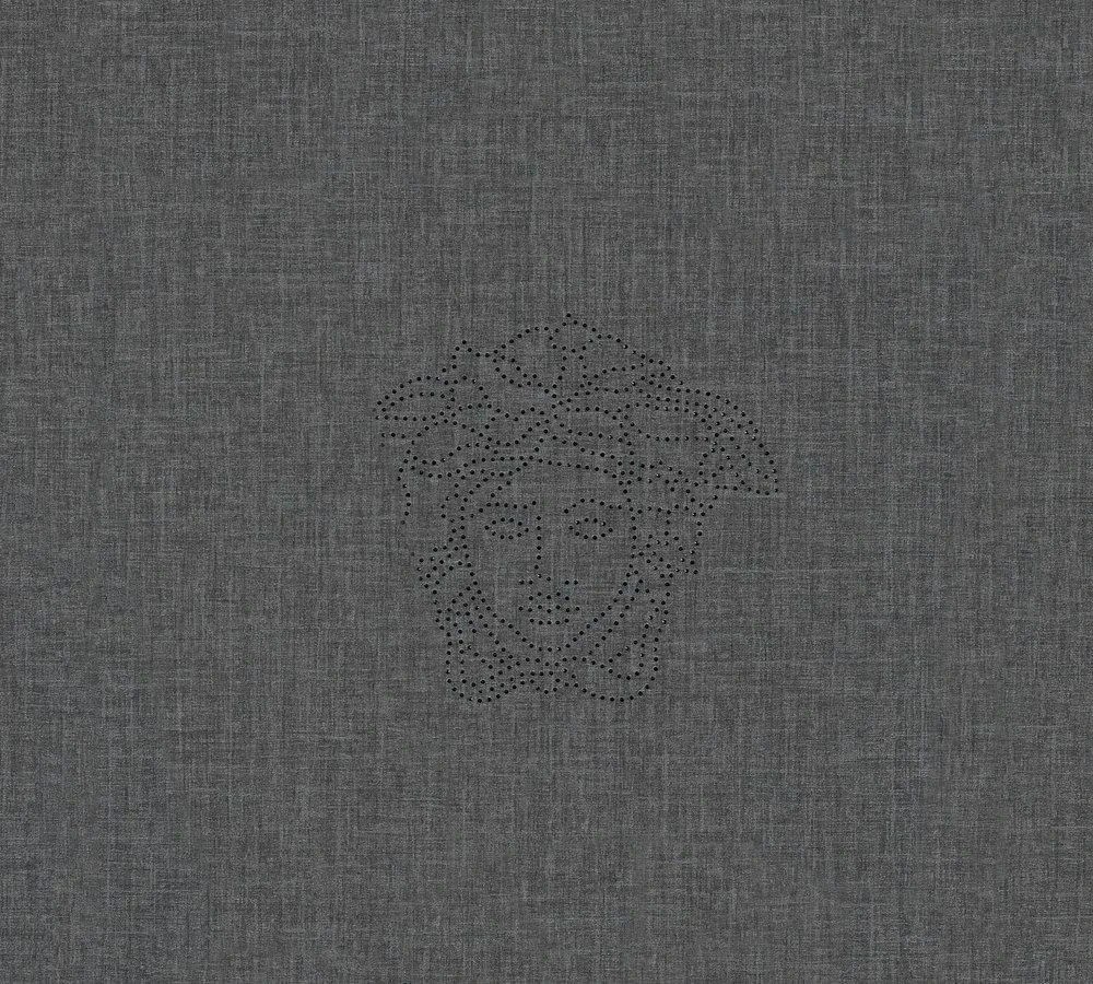 Versace Home Tapeten Panel Medusa Leinen Anthrazit 32950-4 1 Versace Home Tapeten Panel Medusa Leinen Anthrazit 32950-4