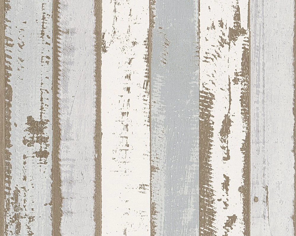 Tapete Vlies Holzbrett Used Look Blaugrau Beige 30258-1 1 Tapete Vlies Holzbrett Used Look Blaugrau Beige 30258-1