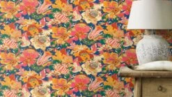 Tapete Barbara Home Collection Blüten Floral Bunt