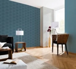 Vliestapete Waben-Optik Lutèce Blau 32659-5 -A.S. Creation Verkäufe Tapete Grafik AS Creation blau 32659 5 170071 2