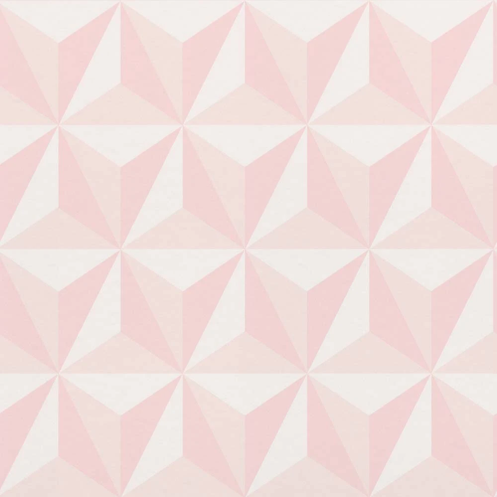 Vliestapete Kinder 3D Dreiecke Rosa Weiß 138911 1 Vliestapete Kinder 3D Dreiecke Rosa Weiß 138911