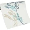 Tapete Vlies 10138-08 Zweige Floral Weiß Beige Blau