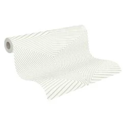 A.S. Creation Tapete Vlies 37522-2 Geometrisch Weiß Silber
