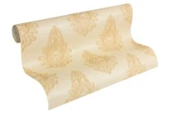 A.S. Creation Verkäufe -A.S. Creation Verkäufe Tapete Vlies Barock Strukturiert creme Metallic 1