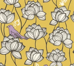 A.S. Creation Vlies Tapete Floral Vögel Goldgelb Weiß AS Creation 36317-3