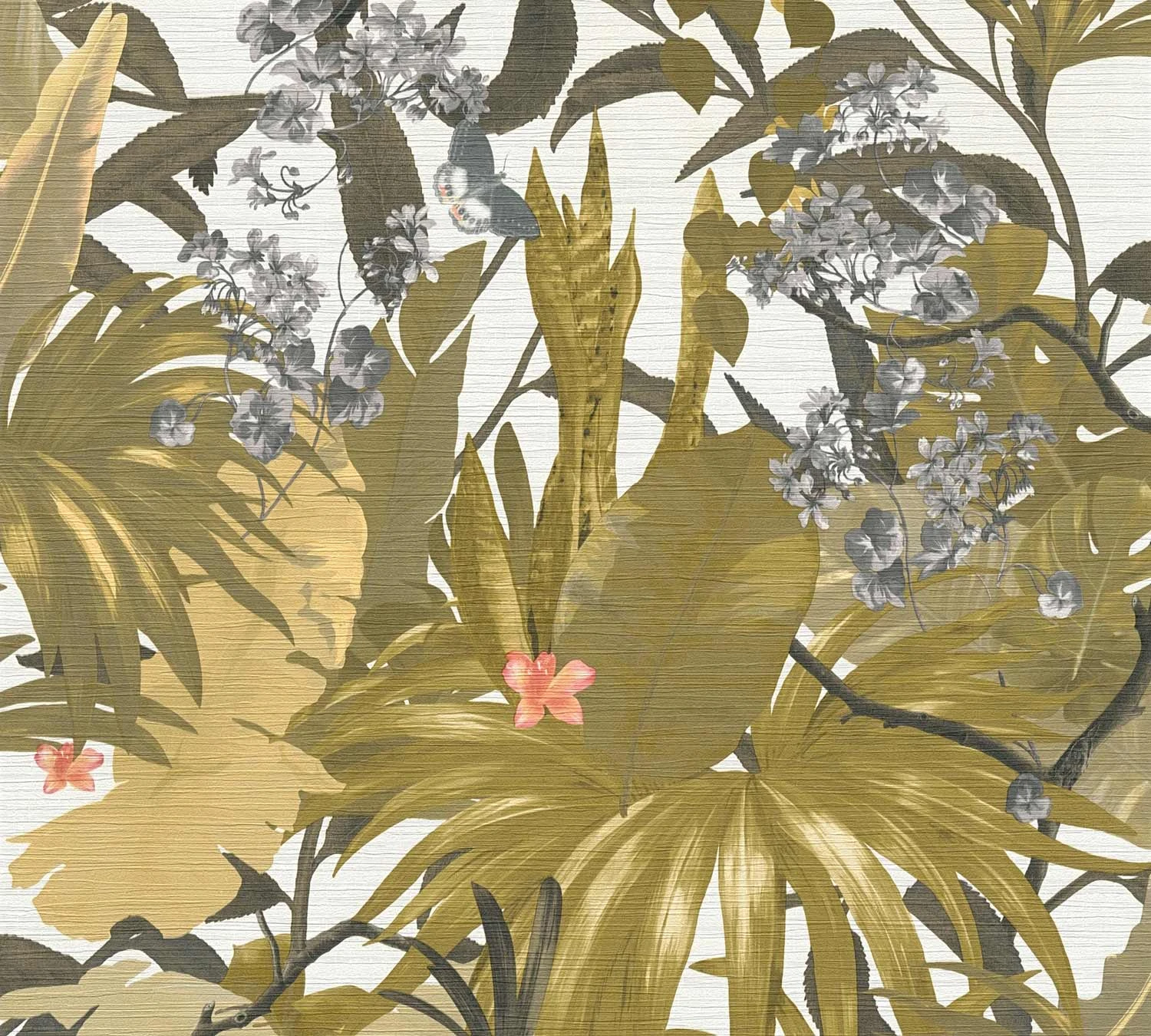 Tapete Vlies Dschungel Blätter Grün Grau Weiß 38522-4 2 Tapete Vlies Dschungel Blätter Grün Grau Weiß 38522-4 – Bild 2