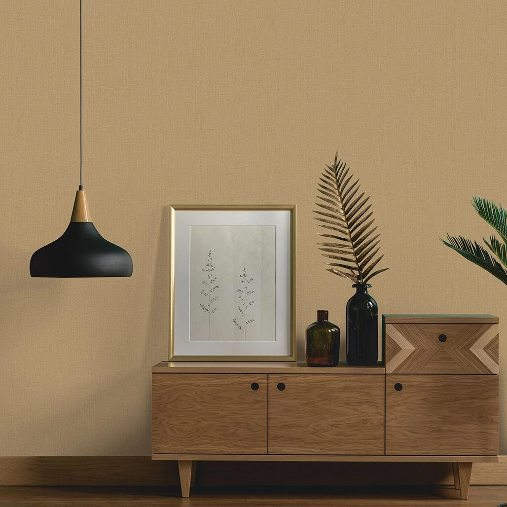 Tapete Vlies Einfarbig Textil Gold 10215-20 2 Tapete Vlies Einfarbig Textil Gold 10215-20 – Bild 2