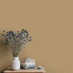 Tapete Vlies Einfarbig Textil Gold 10215-20