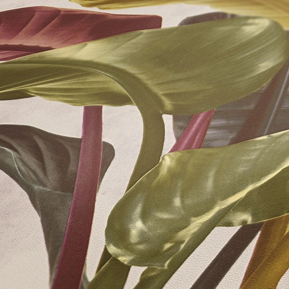 Tapete Vlies Floral Blätter Braun Rot Weiß 37862-2 2 Tapete Vlies Floral Blätter Braun Rot Weiß 37862-2 – Bild 2