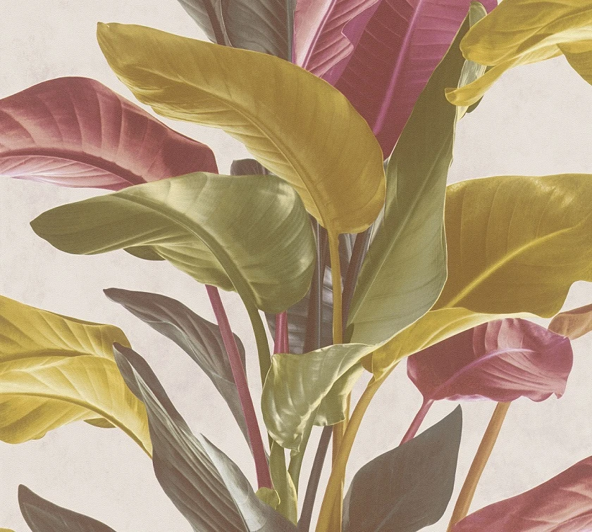 Tapete Vlies Floral Blätter Braun Rot Weiß 37862-2 1 Tapete Vlies Floral Blätter Braun Rot Weiß 37862-2