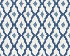 Tapete Vlies Kariert Weiß Blau Tessuto 96197-4