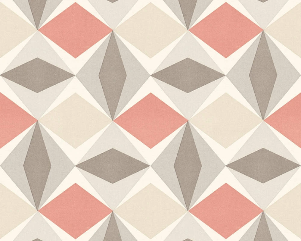 A.S. Creation Tapete Vlies Karo-Muster Grafik Rot Grau 95766-6 1 A.S. Creation Tapete Vlies Karo-Muster Grafik Rot Grau 95766-6