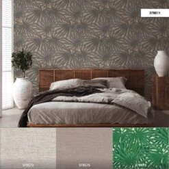 Tapete Vlies Palme Blätter Grau Gold Metallic 37861-1 -A.S. Creation Verkäufe Tapete Vlies Palme Blaetter grau gold Metallic 37861 1 63206692 4