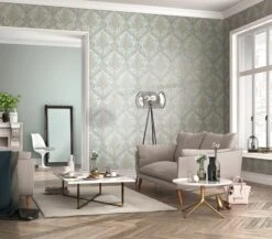 Tapete Vlies Rasch Einfarbig Grau-blau Metallic 420630 -A.S. Creation Verkäufe Tapete Vlies Rasch Einfarbig grau blau Metallic 420630 63206128