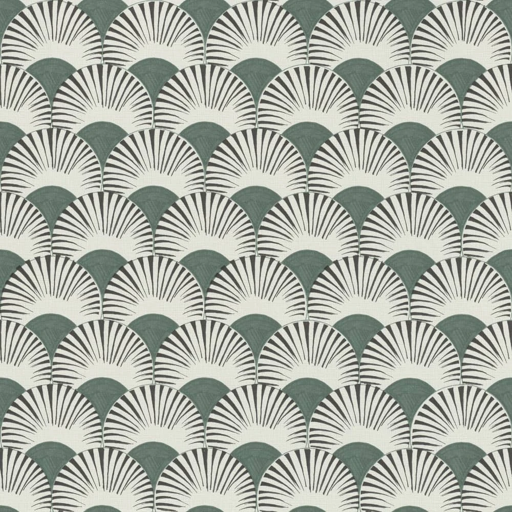 Tapete Vlies Rasch Fächer Japan Weiß Grün 539325 2 Tapete Vlies Rasch Fächer Japan Weiß Grün 539325 – Bild 2