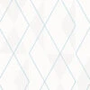 Tapete Vlies Rauten Grafik Weiß Blau Beige Glanz 6737-90