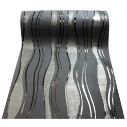 Tapete Vlies Retro Welle Design Glitzer Schwarz 13191-30