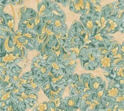 Wolfgang Joop Tapete Ornament Ranken Türkis Glanz 33869-1