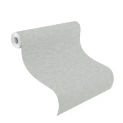 Tapete Vlies Rasch Einfarbig Grau-blau Metallic 420630