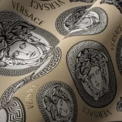 Versace Vliestapete 38611-4 Medusa Beige Gold Silber -A.S. Creation Verkäufe Vliestapete 38611 4 Medusa Beige VERSACE Home Tapete 63213733 1