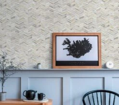 A.S. Creation Tapete Vlies Weiss Grau Zickzack 383093 AS Geo Effect -A.S. Creation Verkäufe Vliestapete AS Creation Weiss Grau Fischgraetmuster 383093 63212968 2