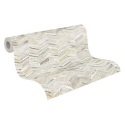 A.S. Creation Tapete Vlies Weiss Grau Zickzack 383093 AS Geo Effect -A.S. Creation Verkäufe Vliestapete AS Creation Weiss Grau Fischgraetmuster 383093 63212968 6