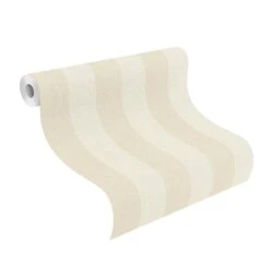 Tapete Vlies 424102 Streifen Creme Sand