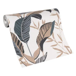 Vliestapete Elle Blattmuster Weiß Schwarz Gold 10332-15 -A.S. Creation Verkäufe Vliestapete Elle Blaetter Weiss Schwarz Gold 10332 15 63216404 2