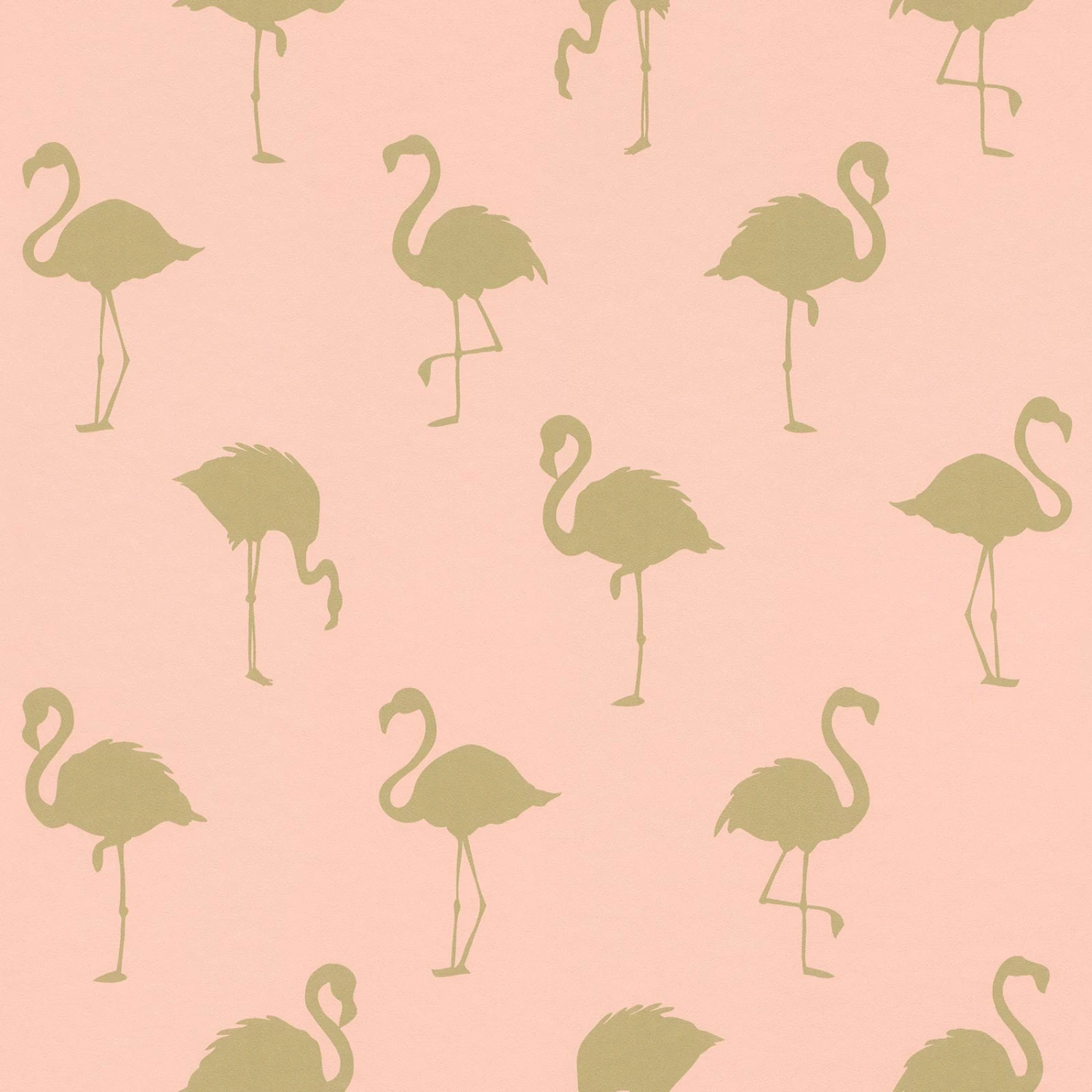 Vliestapete Silhouette Flamingo Rosa Gold Metallic 138994 1 Vliestapete Silhouette Flamingo Rosa Gold Metallic 138994