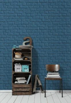 Vliestapete Steinmauer Blau 36912-3 -A.S. Creation Verkäufe Vliestapete Stein Mauer blau 36912 3 191312