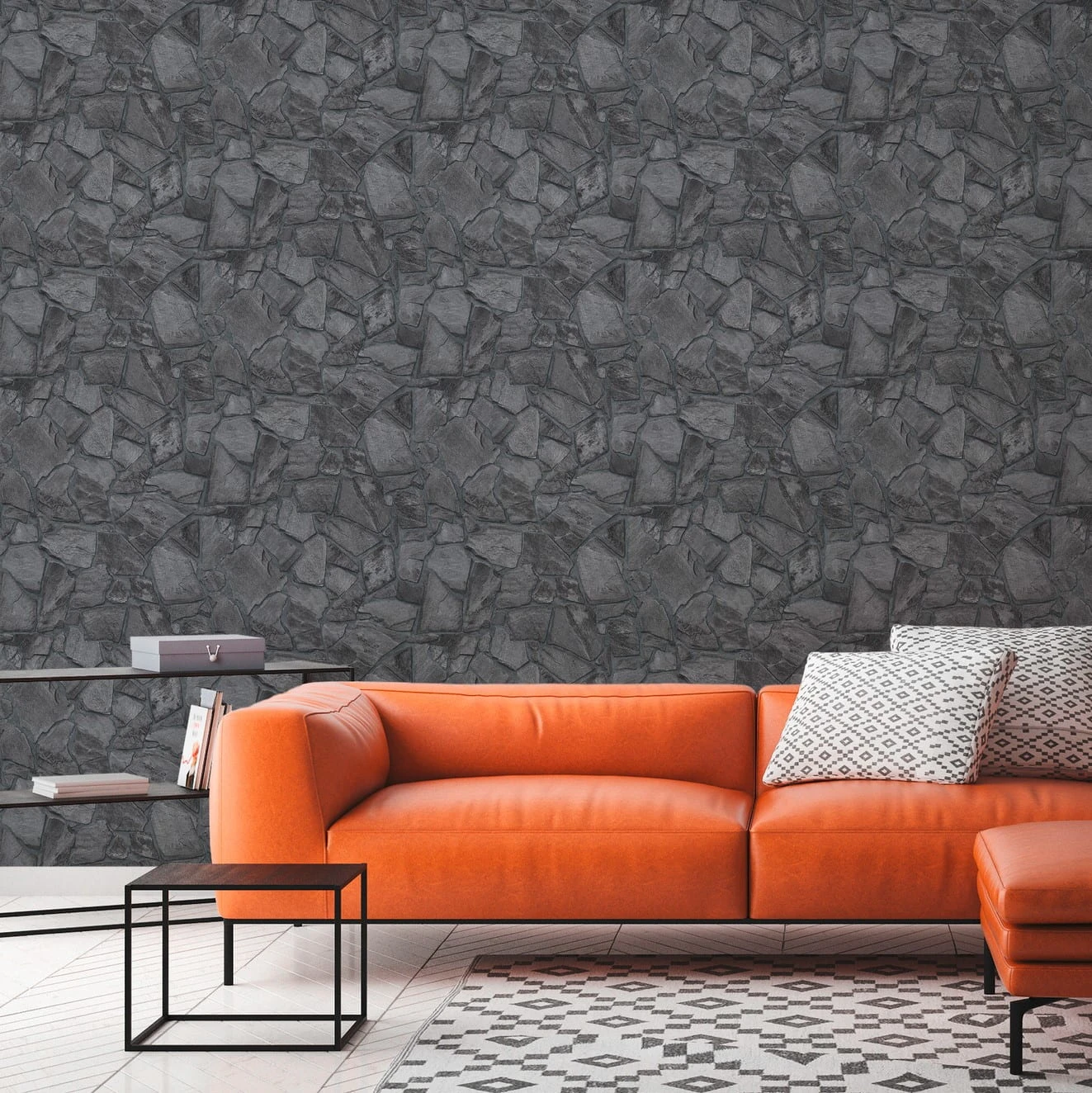 A.S. Creation Vliestapete Steinmauer 3D-Optik Anthrazit 3893-67 Terra 2 A.S. Creation Vliestapete Steinmauer 3D-Optik Anthrazit 3893-67 Terra – Bild 2